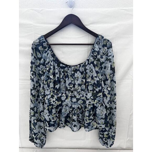 Indigo Tops - Planet Heart Women's Fall Wovens Long Sleeve Top Vintage Indigo XL